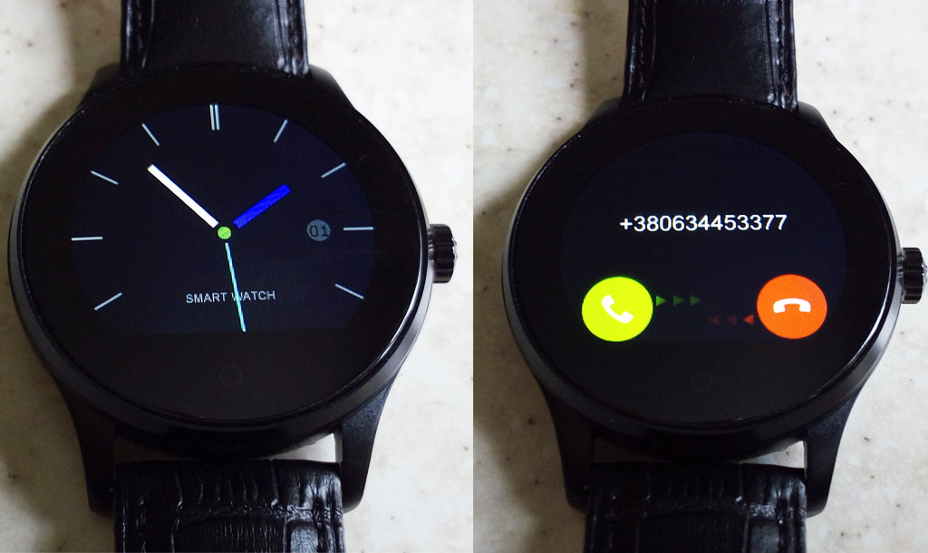 Смарт часы SMART WATCH К88Н BLACK - Черная кожа - Синхронизация со смартфоном