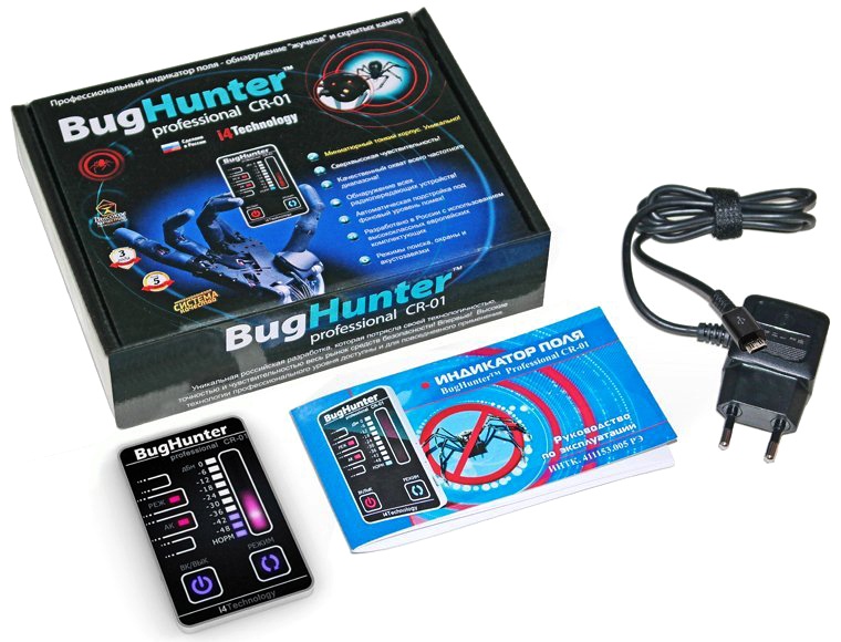 комплектация к детектору жучков BugHunter Professional CR-01