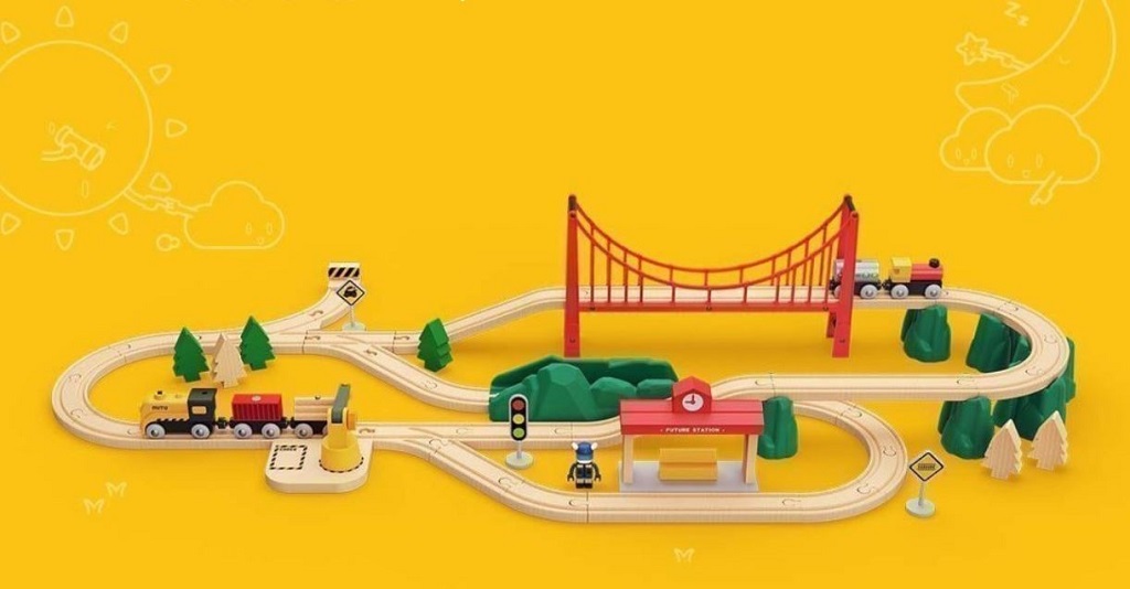 Xiaomi Mitu Track Building Block Electric Train Set Управление поездом интуитивно понятно ребенку