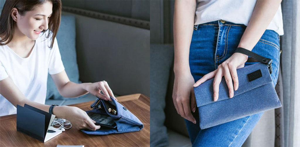 Xiaomi Portable Digital Storage Bag Carrying Case Pouch – компактная сумка-органайзер выполненная из прочной и водонепроницаемой ткани Oxford 600D