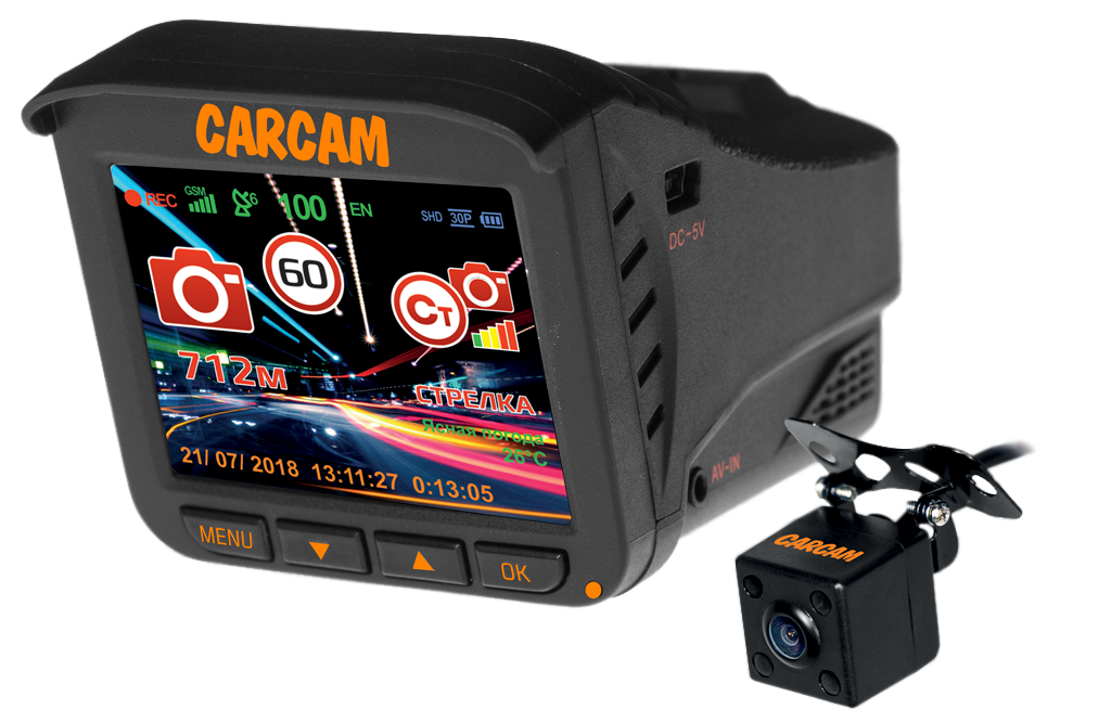 CARCAM COMBO 5 Lite - Подключение второй камеры