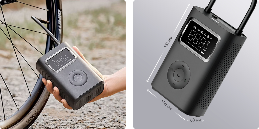 Xiaomi Mijia Inflatable Pump 2 Pro (MJCQB07PQW) Black _6.jpg