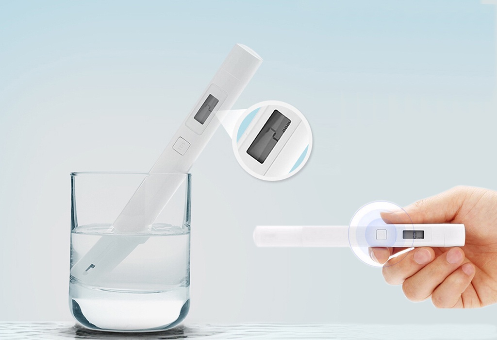 Тестер воды Xiaomi Mi TDS Pen - информативный жк-дисплей