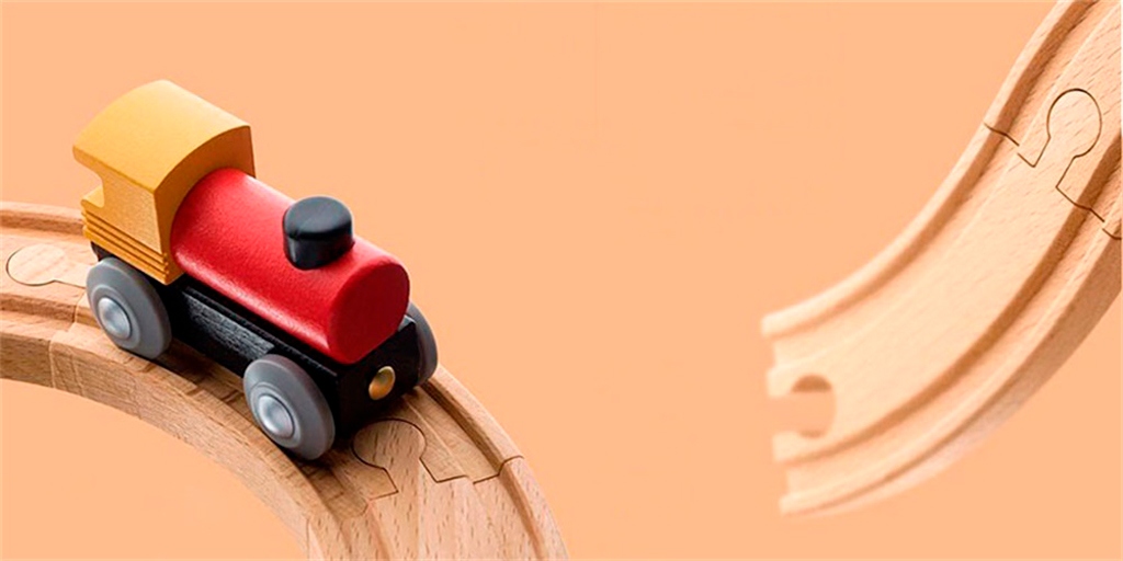 Xiaomi Mitu Track Building Block Electric Train Set Элементы игрушки выполнены из натурального эвкалипта и пластика ABS
