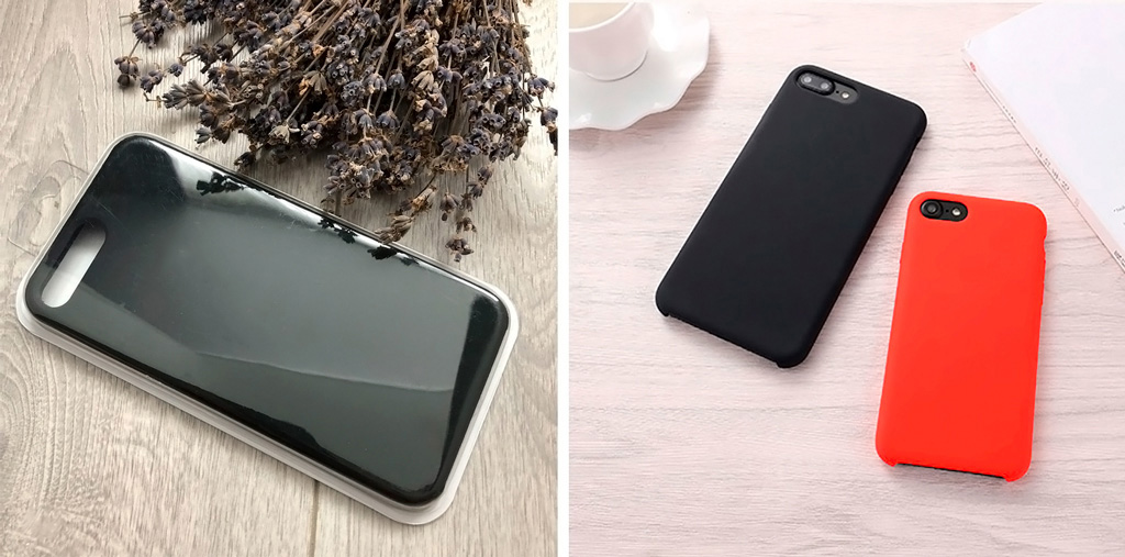 Чехол iPhone 8 plus Silicon Case практически не влияет на объем и вес вашего телефона