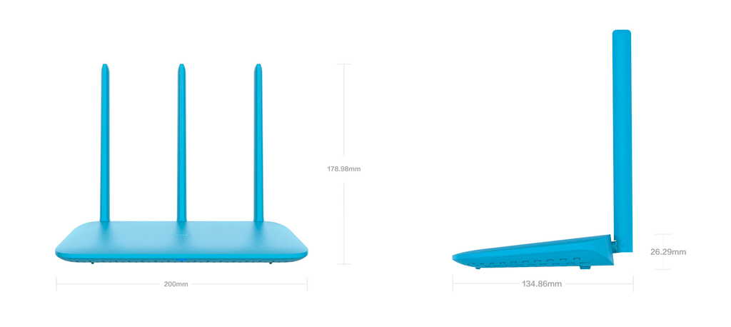 Xiaomi Mi WiFi Router 4Q оснащен 3 мощными антеннами