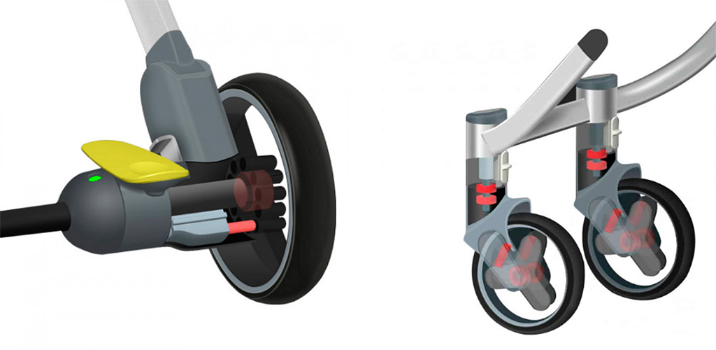 Xiaomi BEBEHOO START Lightweight Four-wheeled Stroller Передние колеса вращаются на 360°