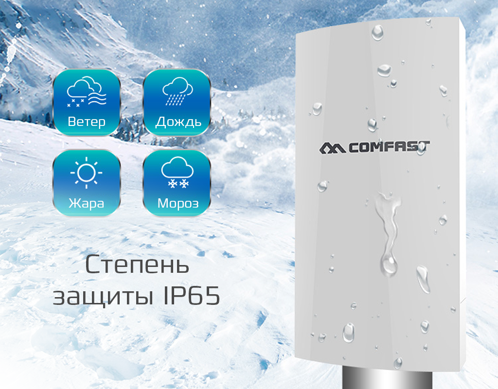 COMFAST Outdoor Wireless CPE 300Mbps 80mW (CF-E130N V2)-рич-4.png