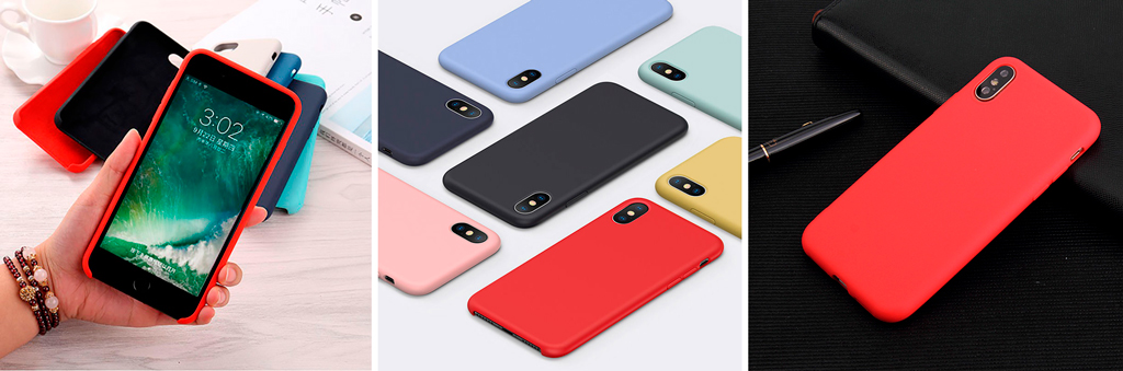 iPhone 10/X Silicon case Apple WS ультратонкий чехол красного (бордового) цвета, выполненный из высокопрочного силикона