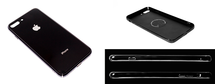 Чехол iPhone 7/8 plus PC Case – ультратонкий чехол черного цвета, выполненный из высокопрочного силикона и пластика