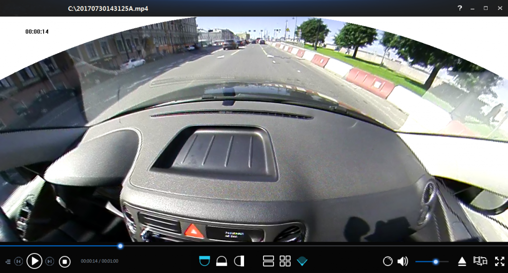 Автомобильный видеорегистратор CARCAM А360 - режим записи круговой обзор