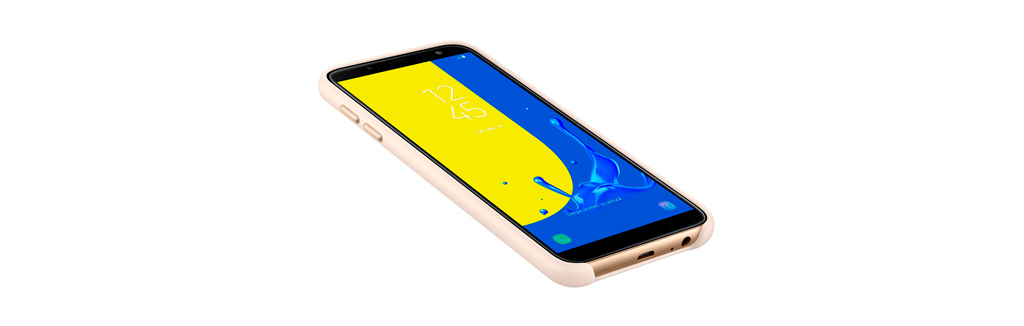 Чехол Samsung J6 (2018) SILICONE COVER полностью повторяет форму корпуса смартфона