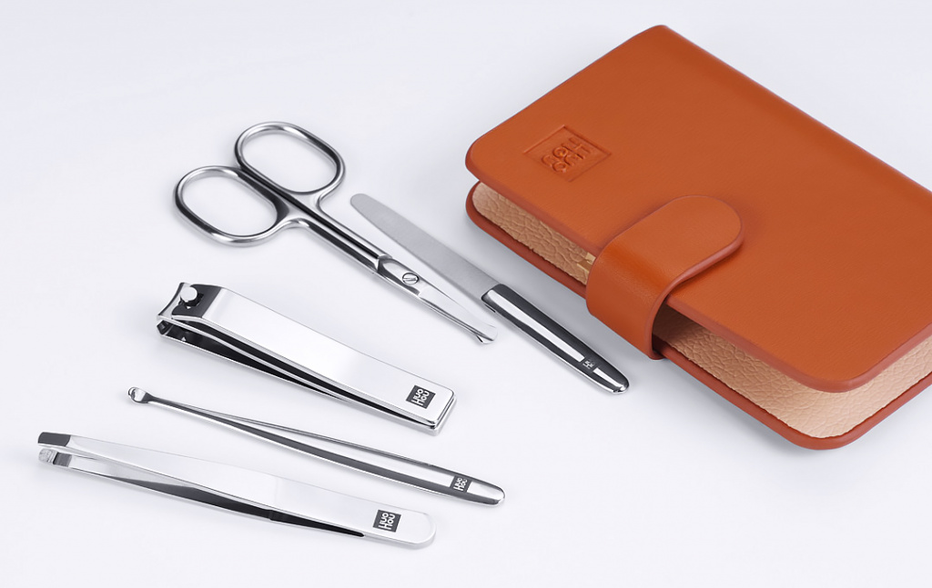 3 Xiaomi Huo Hou Stainless Steel Nail Clippers Suit Brown (HU0061).jpg