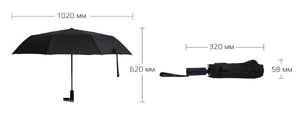 3 Xiaomi KongGu Auto Folding Umbrella WD1 Black.jpg