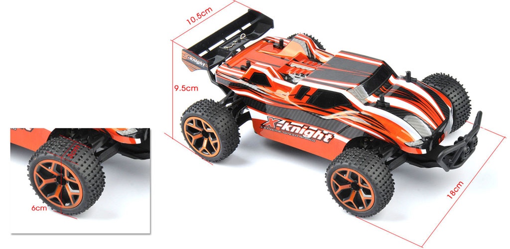 CARCAM 4WD Off-Road Buggy - Red - Шипованные покрышки