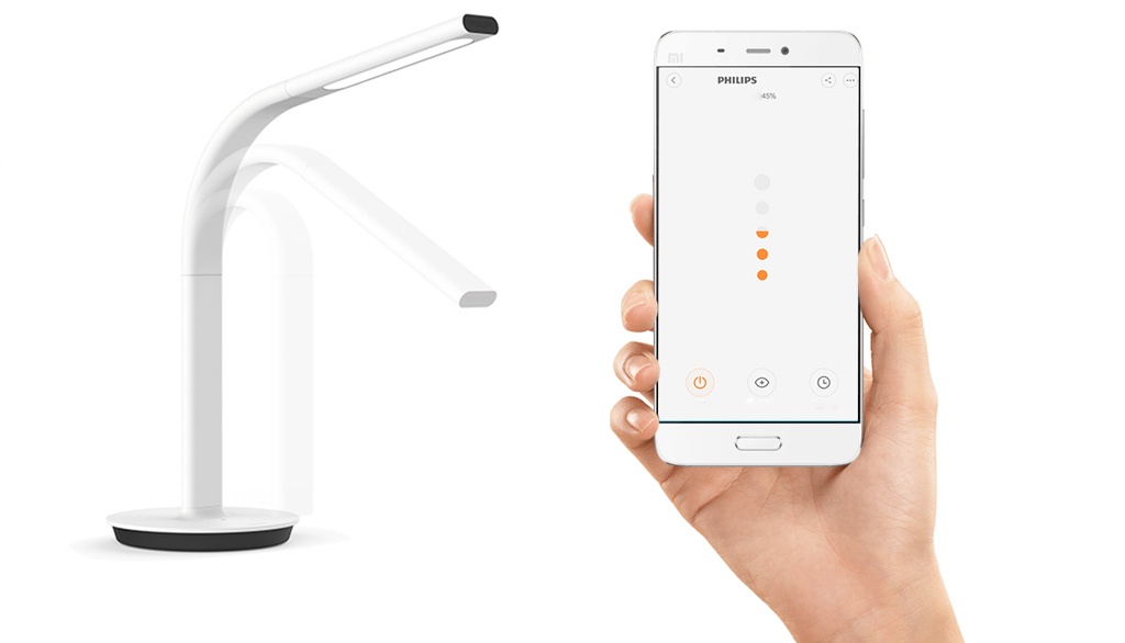 Настольная лампа Xiaomi Philips Eyecare Smart Lamp 2 - Управление со смартфона