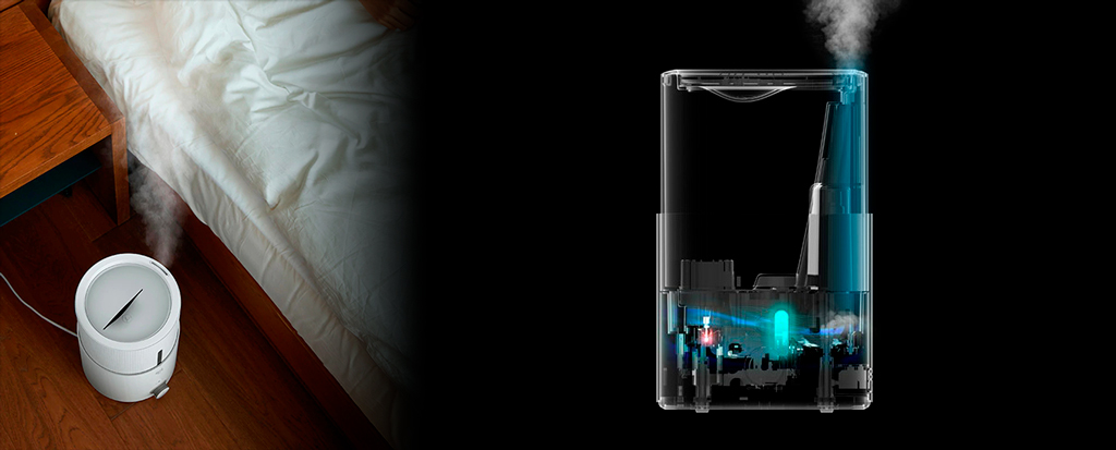 Xiaomi Deerma Air Humidifier 5L оборудован емкостью для воды объемом 5 литров и регулировкой интенсивности циркуляции