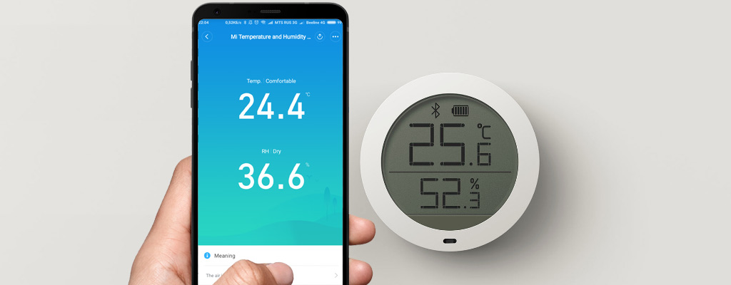 Датчик температуры и влажности Xiaomi Mijia Bluetooth Temperature Humidity Sensor LCD Screen - Bluetooth