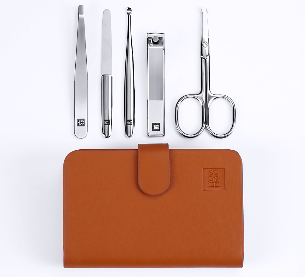 1 Xiaomi Huo Hou Stainless Steel Nail Clippers Suit Brown (HU0061).jpg