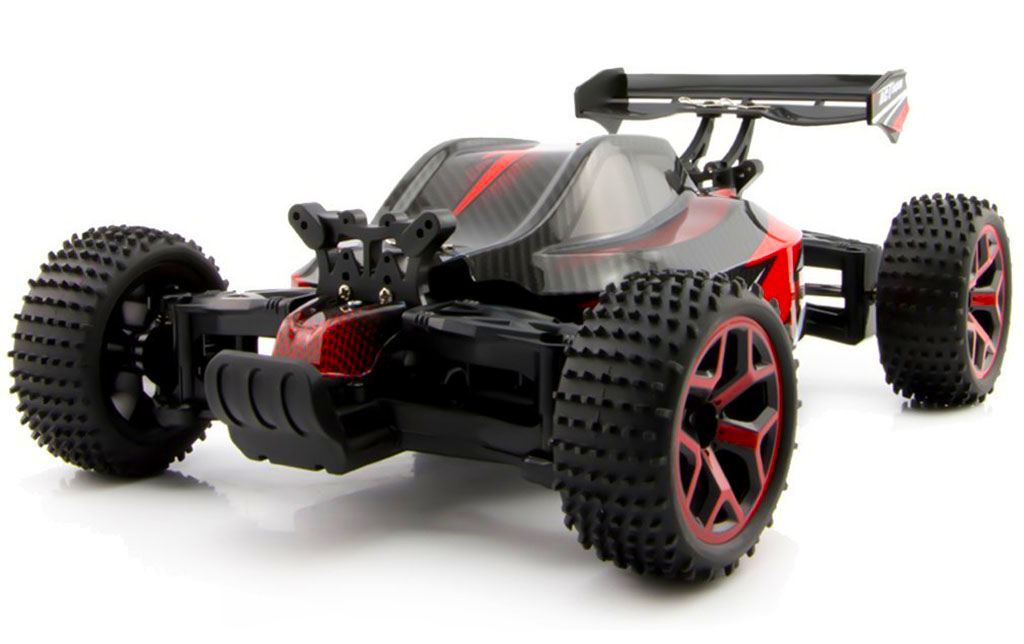 Радиоуправляемый полноприводный багги CARCAM 4WD Buggy - Red - шипованные покрышки