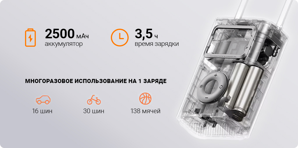 Xiaomi Mijia Inflatable Pump 2 Pro (MJCQB07PQW) Black _5.jpg