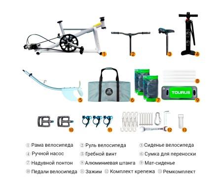 Купить TOURUS Inflatable Water Bike-TS-WB03