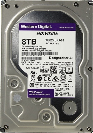 WD Purple WD82PURX, 8ТБ, HDD, SATA III, 3.5"