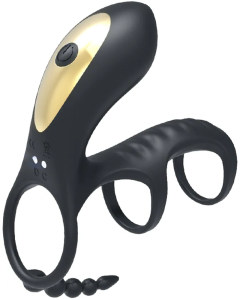 Купить Three-Section Sperm Lock Ring (HW-327) Black