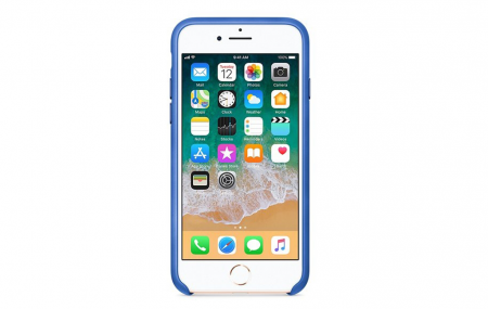 Чехол для iPhone 8 Silicon Case синий