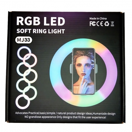 Кольцевая лампа MJ33 RGB LED Soft Ring Light 33cm (без штатива)