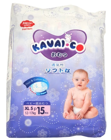 Купить Kavai-Co Baby Disposable Diapers XL 12-17kg (15 Pcs)