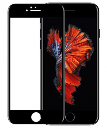 Защитное стекло для iPhone 6 PLUS 5D черный ТЕХПАК