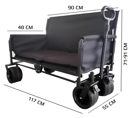 Купить Складная туристическая тележка CARCAM Foldable Camping Trolley (ССD7) Black