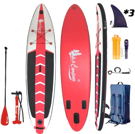 Купить Сап доска для плавания и серфинга с насосом и рюкзаком MirCamping Inflatable SUP 320*76*15 CRT-138 Red