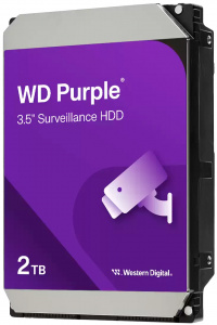 Купить Жесткий диск WD HDD 2TB, SATA III, 3.5" (WD23PURZ) Purple