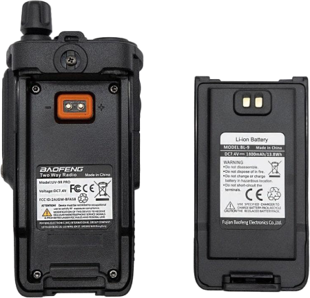 Купить Baofeng UV-9R Pro V2 8W VHF/UHF IP68 Type-C Black