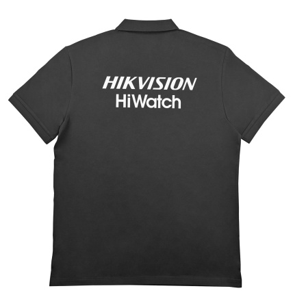 Купить Hikvision/Hiwatch Рубашка с воротником поло черная, XL