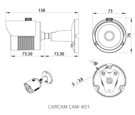 Купить Камера видеонаблюдения CARCAM CAM-401