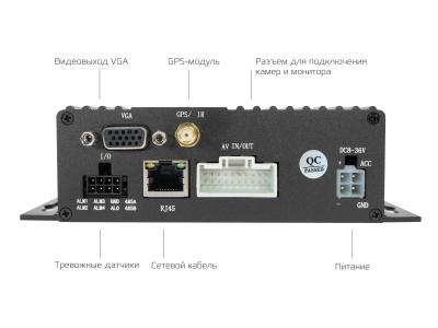 Купить Комплект мониторинга транспорта CARCAM MVR KIT 4422/141X4/DC-BNCX20