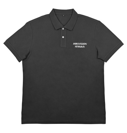 Купить Hikvision/Hiwatch Рубашка с воротником поло черная, XL