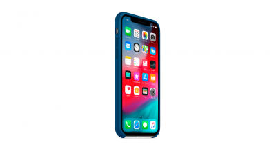 Чехол для iPhone XS Max Silicon case Apple WS синий