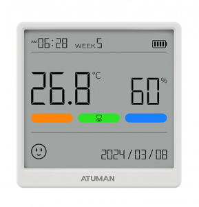 Купить Xiaomi AtuMan Temperature and Humidity Clock THSE