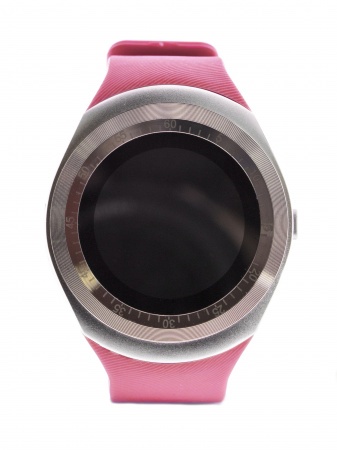 CARCAM SMART WATCH A7 - SILVER, Pink silicone