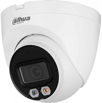 Купить Уличная купольная IP-видеокамера Full-color с ИИ 4Мп Dahua DH-IPC-HDW2449TP-S-IL-0280B
