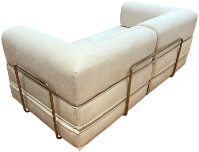 Купить Frameless Foam Sofa Bed 200x100x70 cm. (T-007) Cream White