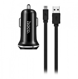 Hoco Z1i АЗУ 2USB 2.1A для Lightning 8-pin Черный (iPhone)