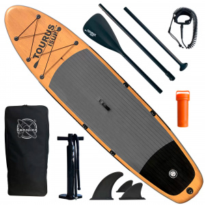 Tourus Inflatable SUP Board 335x84x15cm Grey and Wood, TS-001S