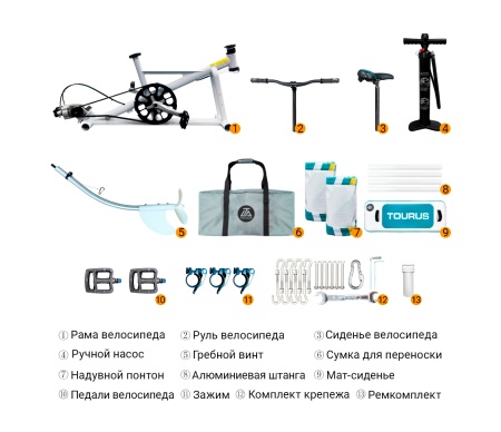 Купить TOURUS Inflatable Water Bike-TS-WB01