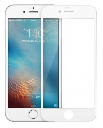 Защитное стекло для iPhone 6 PLUS 10D белый ТЕХПАК