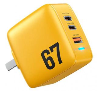 Wekome Tint Series USB Gan Charger 67W (WP-U141) Yellow